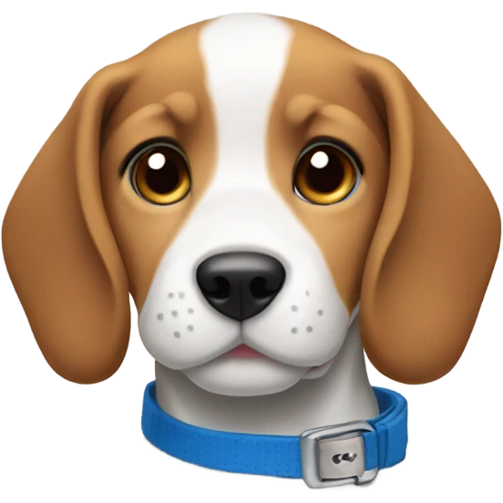 Beagle puppy with blue collar  emoji