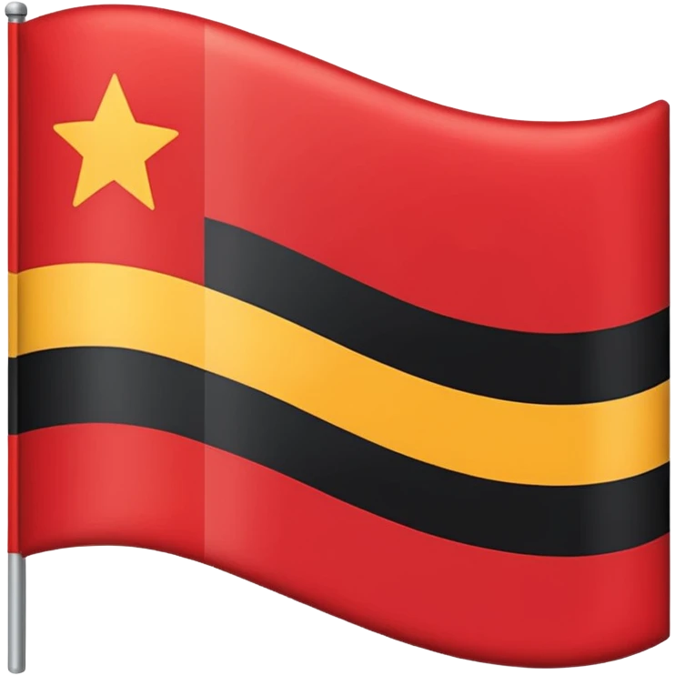 Creat an flag win red and black colour emoji