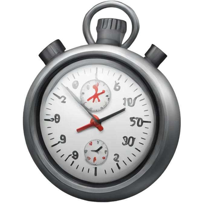 a cracked stopwatch emoji