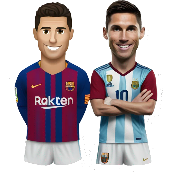 Cristiano Ronaldo and Messi  emoji