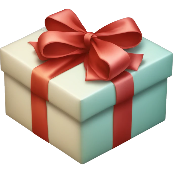 Christmas GIFTBOX with satin bow emoji