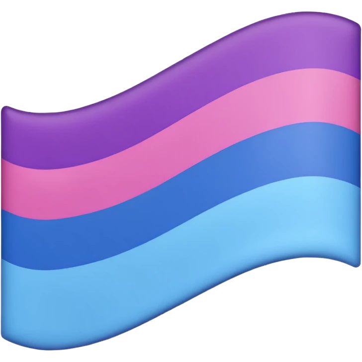 Bisexual bandera con tres colores rosa violeta y celeste  emoji