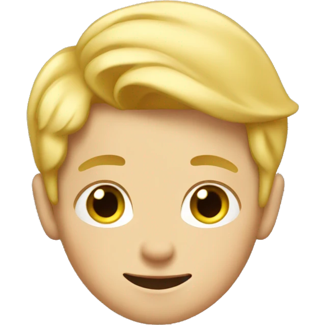 A cute boy with blond hear emoji