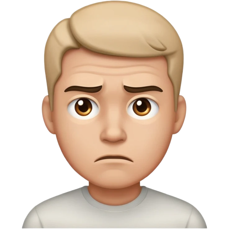 Frowning headshake emoji