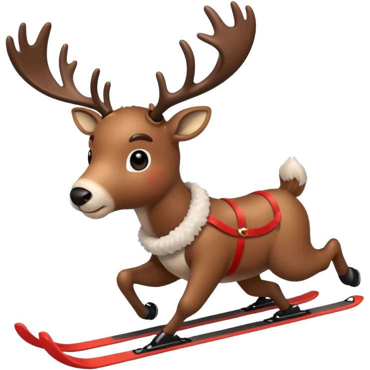
reindeer skiing emoji