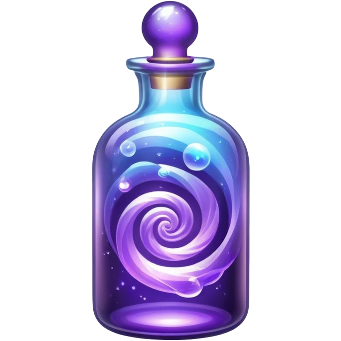 Purple magic in a Crystal bottle emoji