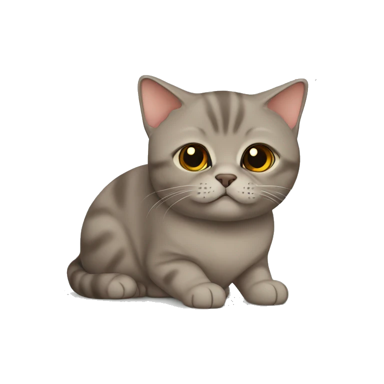 brown british shorthair cat emoji