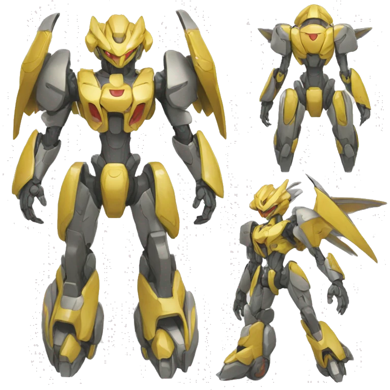 Futuristic Mechanical Pokémon-Medabot-Dragon full body emoji