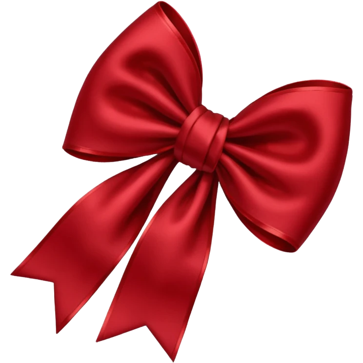 dark red bow emoji