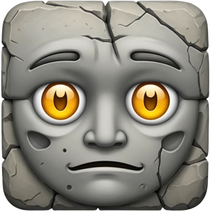Stone face emoji