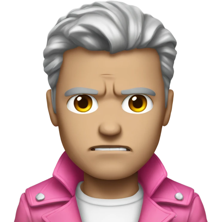 crying terminator in pink clothes upper body part only emoji