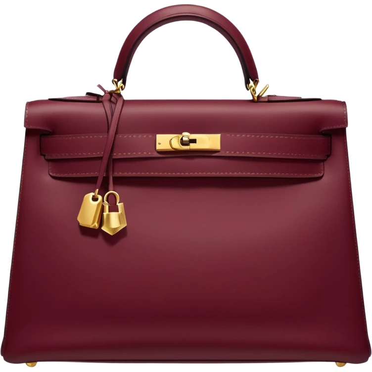 hermes kelly burgundy color bag  emoji