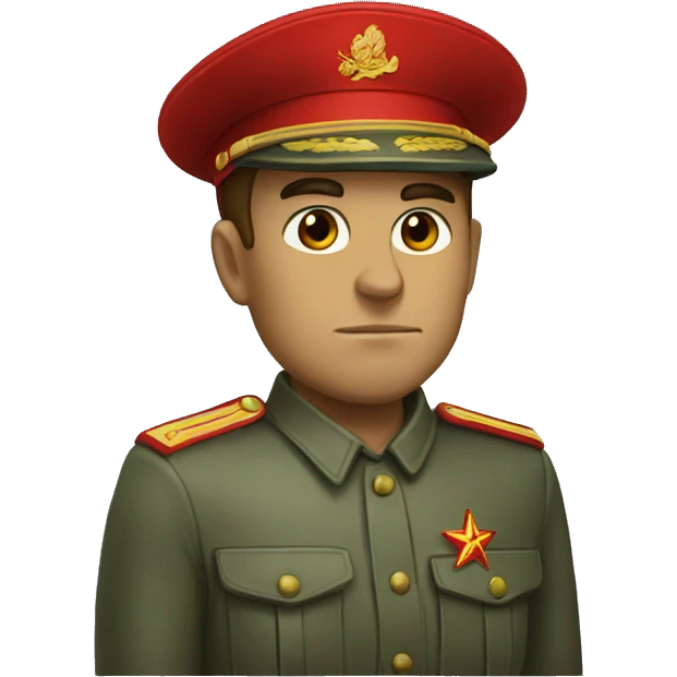ussr soldier serious  emoji