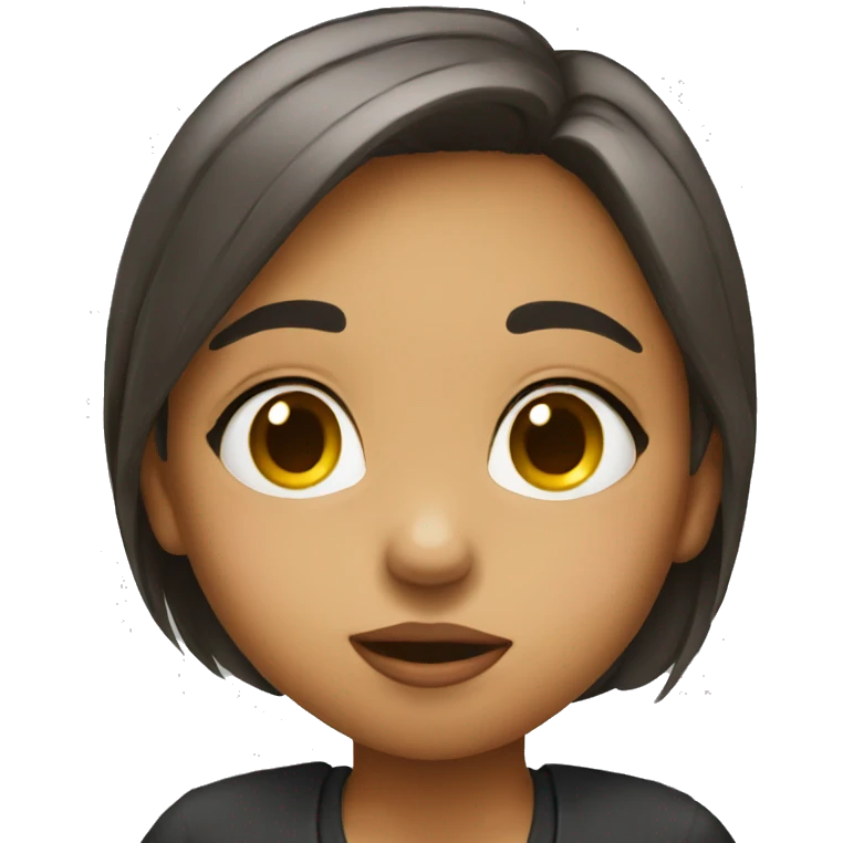 a girl throwing a kiss emoji