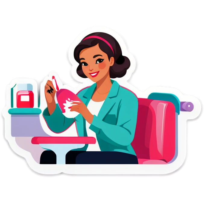 Woman getting  her nails done  emoji