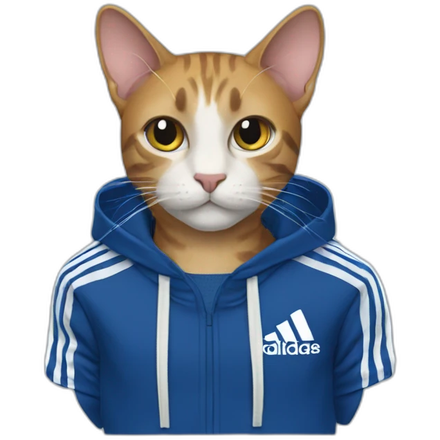 Cat in adidas track suits emoji