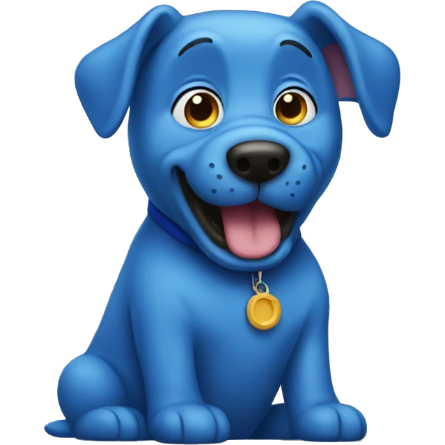 Big blue dog emoji