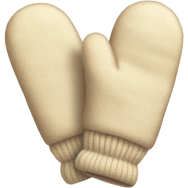 Two light beige mittens emoji