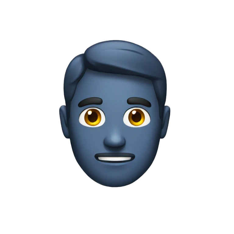 Hombre de test oscuro calvo emoji