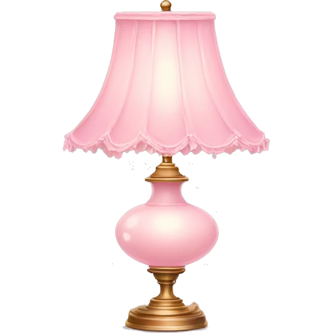 fancy light pink vintage lamp emoji