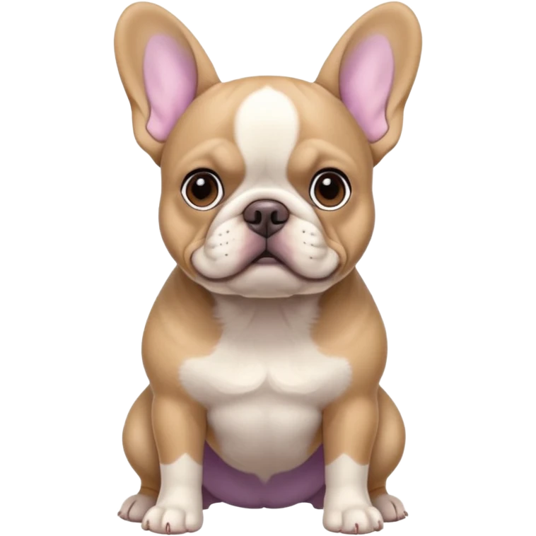 Tan and lilac French bulldog  emoji