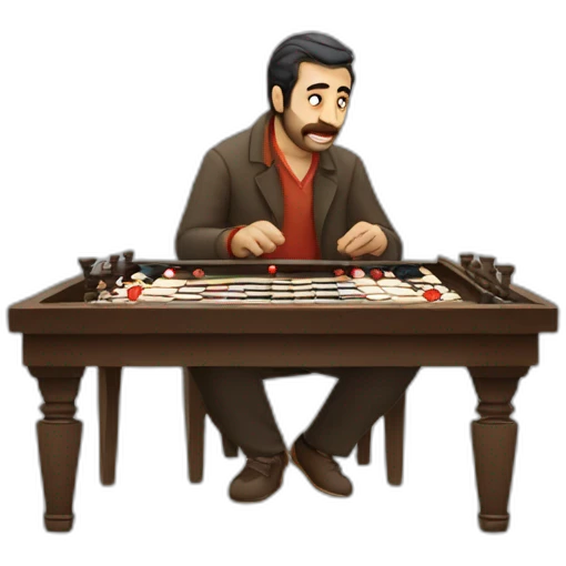 armenian man with backgammon emoji