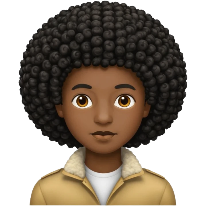 curly afro black emoji