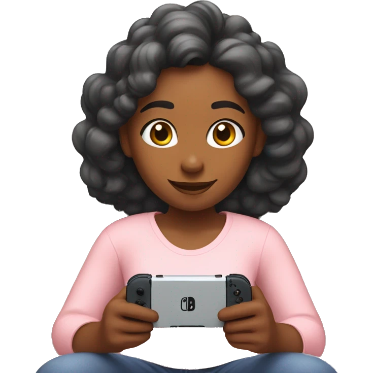 Self care girl playing nintendo switch emoji