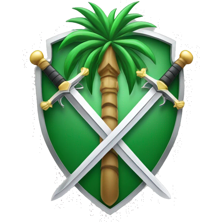 Saudi arabia emblem, two swords and palm tree emoji