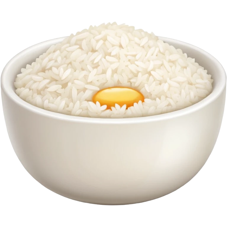  pure white rice, bowl is white emoji