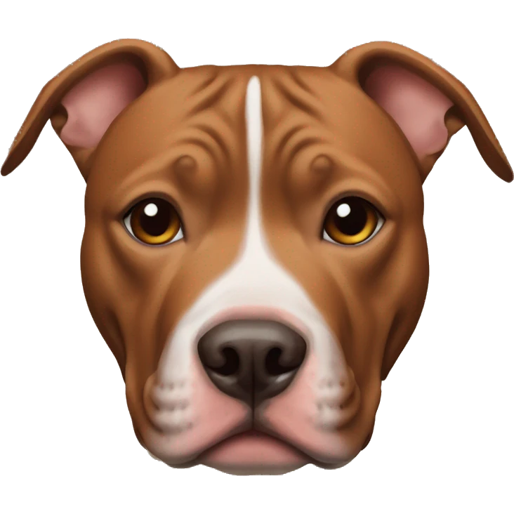 red nose pitbull brown emoji