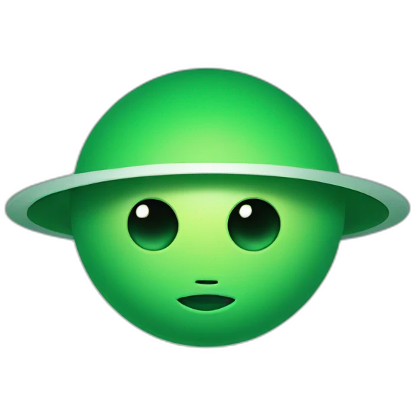 green saturn emoji