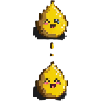 poop emoji vs yellow droplet, simple and fun emoji