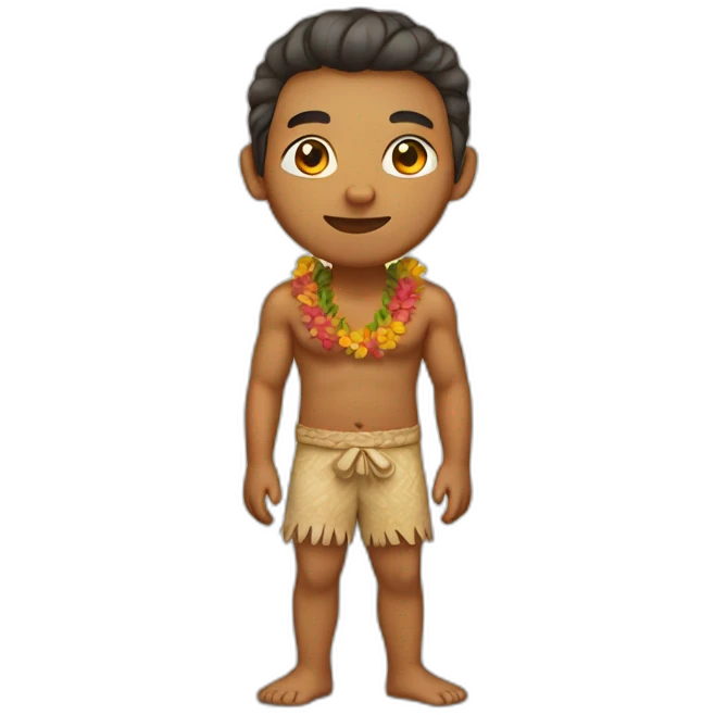 etnic people from hawai full body emoji