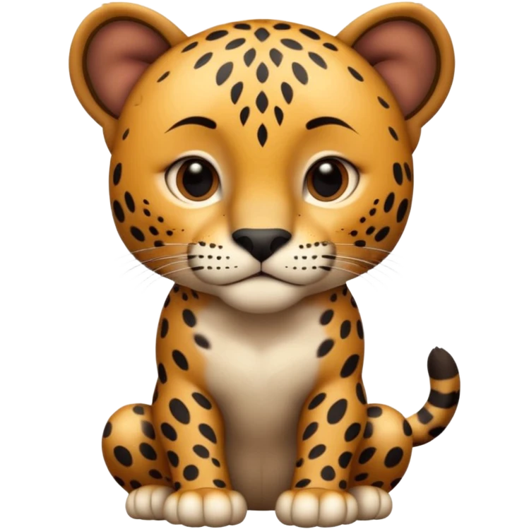 A high-resolution photo-realistic digital illustration of a baby jaguar, chest upward A high-resolution, photo-realistic digital illustration of a majestic young jaguar emoji