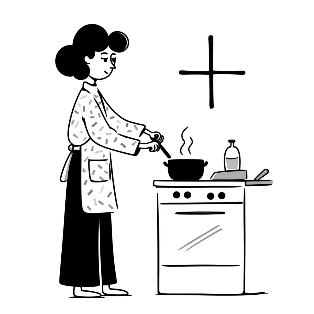 woman preparing food in kitchen emoji