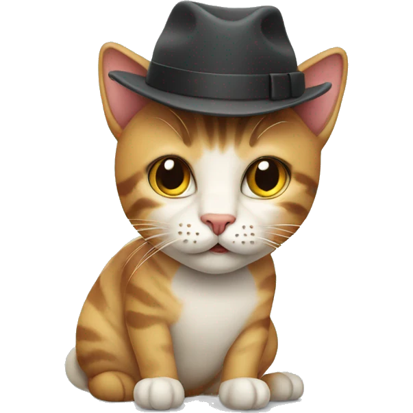 Cat wearing a hat emoji