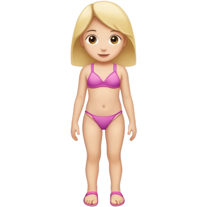 Child girl wearing thongs emoji