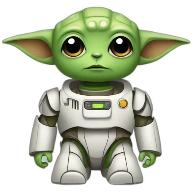 cute robot with yoda ears emoji