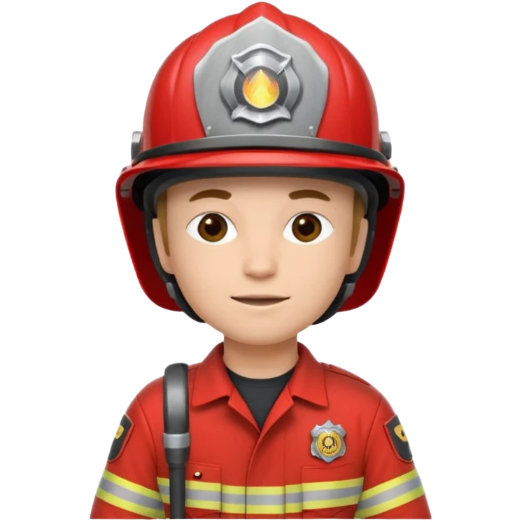 firefighter, red outfit emoji