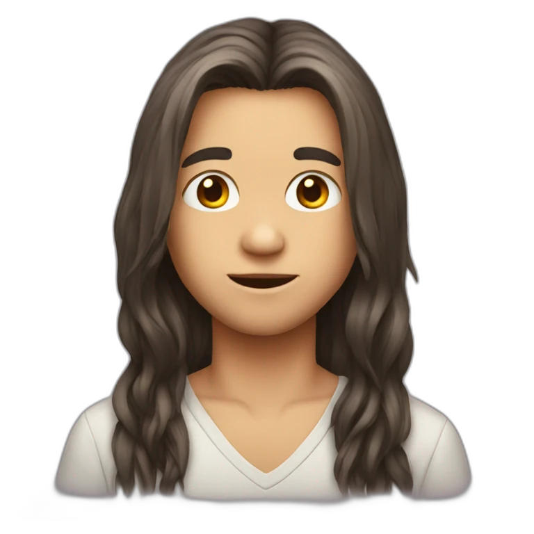 Boy long hair emoji