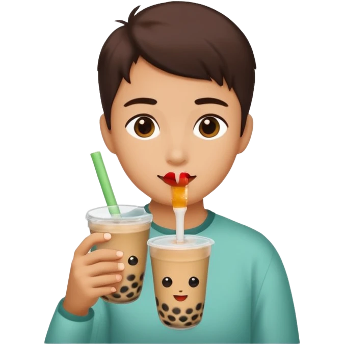 Person drinking boba tea emoji