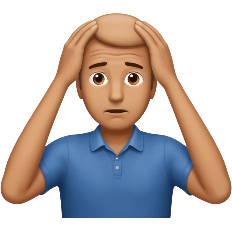 confused dad with hands on his head emoji