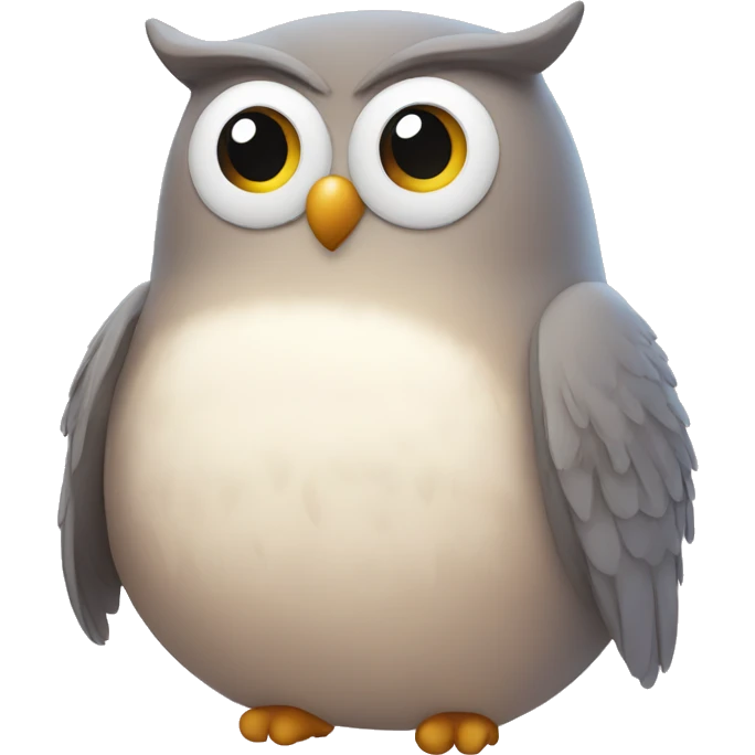 Fat owl in sleepwear emoji