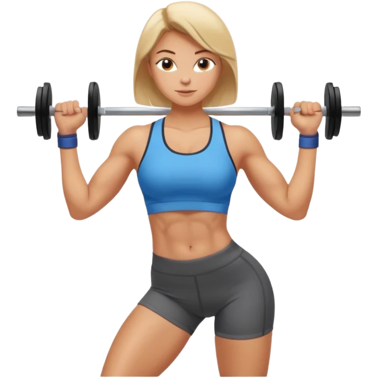 girl working out glutes with shirt on emoji