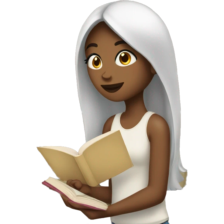 A girl who read a book emoji