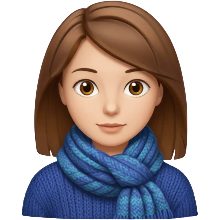  Woman with brown bobbed  hair and highlights light brown eyes no glasses Knitting emoji emoji