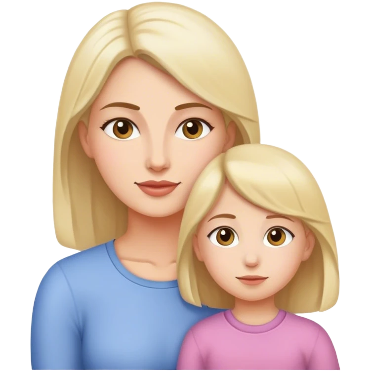 Mom and daughter  emoji