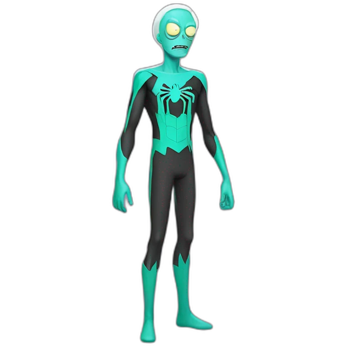 Rick and morty spiderman outfit emoji