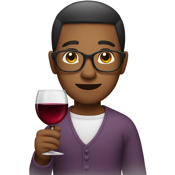 person with a glass of wine emoji